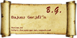 Bajusz Gerjén névjegykártya